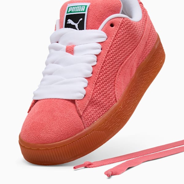 Suede XL Braided Sneakers Women, Glowing Red-PUMA White, extralarge