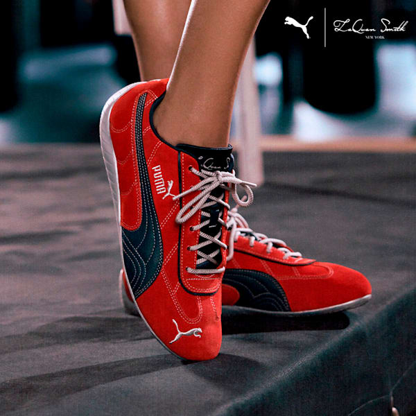 Tenis para mujer PUMA x LAQUAN SMITH Speedcat, For All Time Red-PUMA Black-PUMA Silver, extralarge