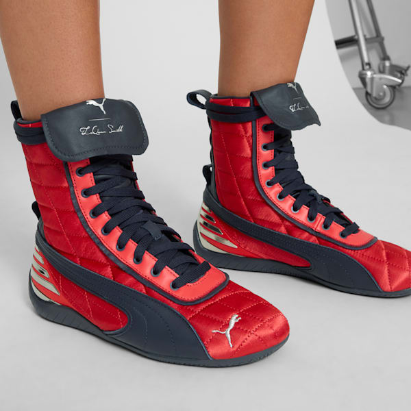 Tenis mid para mujer PUMA x LAQUAN SMITH Speedcat, For All Time Red-PUMA Black, extralarge