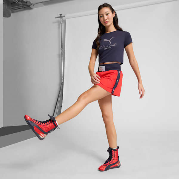 Tenis mid para mujer PUMA x LAQUAN SMITH Speedcat, For All Time Red-PUMA Black, extralarge