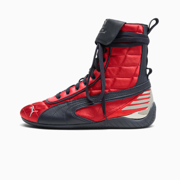 Tenis mid para mujer PUMA x LAQUAN SMITH Speedcat, For All Time Red-PUMA Black, extralarge