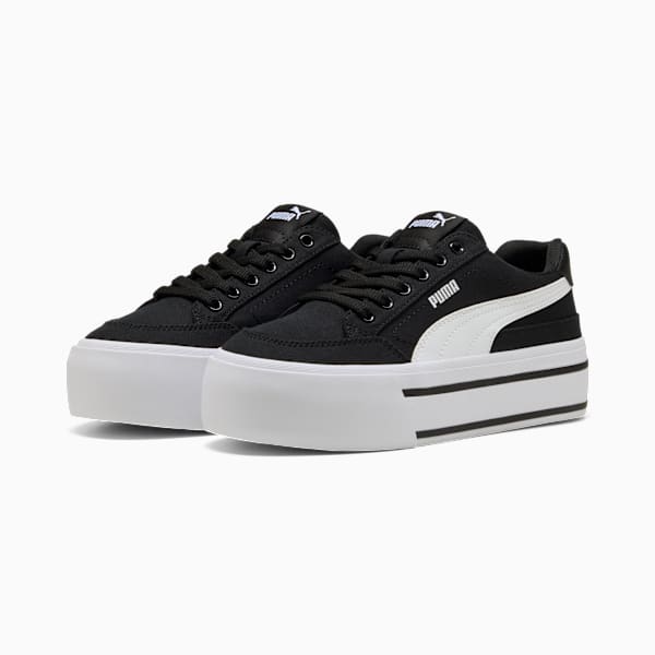 CortClassicVulcFSPlatform Sneakers Women, PUMA Black-PUMA White, extralarge