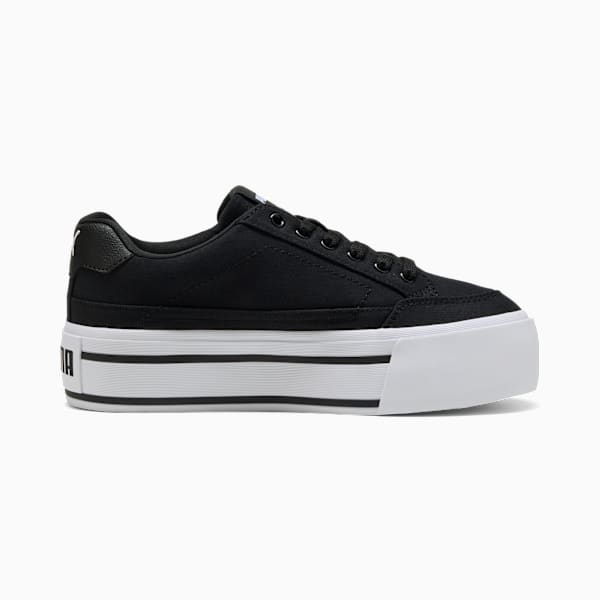 Tenis Court Classic Vulc Platform para mujer, PUMA Black-PUMA White, extralarge