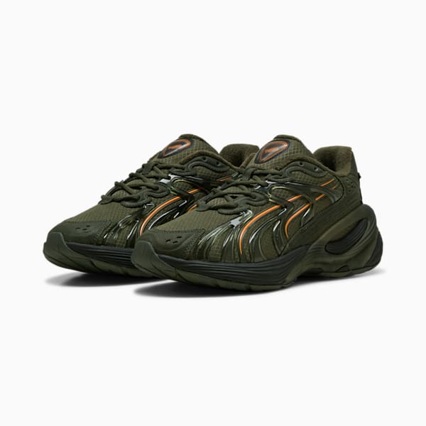 Inverse Moss Men's Sneakers, Green Moss-Dark Olive-Pumpkin Pie, extralarge