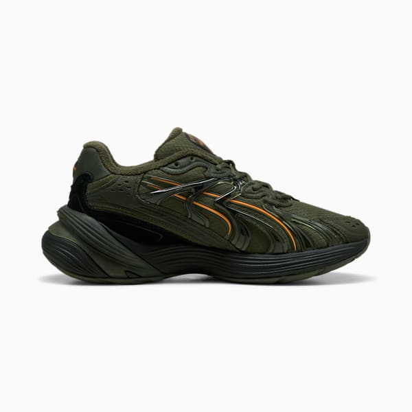 Inverse Moss Men's Sneakers, Green Moss-Dark Olive-Pumpkin Pie, extralarge