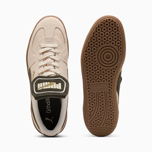 Tenis Palermo Premium Suede, Alpine Snow-Dark Olive-PUMA Gold, extralarge
