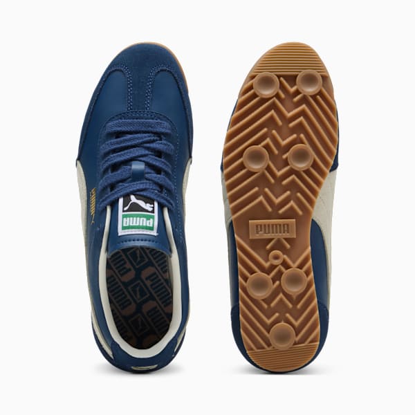 Arizona Retro Premium Suede Sneakers, Persian Blue-Warm White-PUMA Gold, extralarge-IND