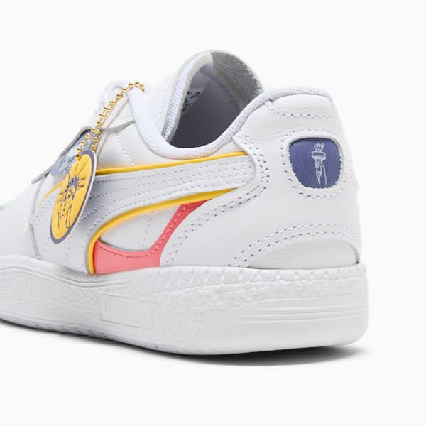Palermo Moda NYC Flagship Women's Sneakers, PUMA White-Sunny Yellow-Blue Crystal-Archive Green, extralarge