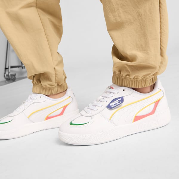 Palermo Moda NYC Flagship Women's Sneakers, PUMA White-Sunny Yellow-Blue Crystal-Archive Green, extralarge