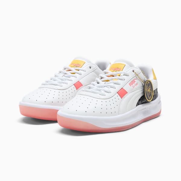 Tenis GV Special Vegas Flagship para mujer, PUMA White-New Navy-Sunny Yellow-Peach Frost, extralarge