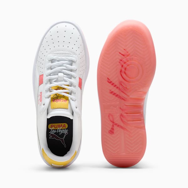 Tenis GV Special Vegas Flagship para mujer, PUMA White-New Navy-Sunny Yellow-Peach Frost, extralarge