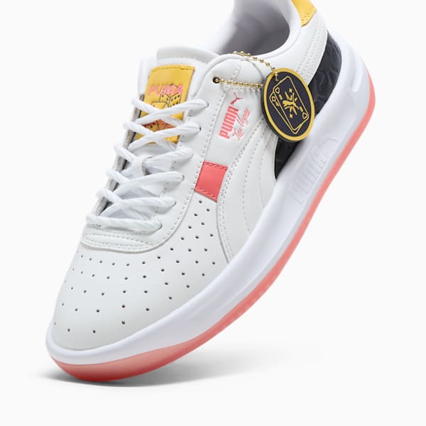 Tenis GV Special Vegas Flagship para mujer, PUMA White-New Navy-Sunny Yellow-Peach Frost, extralarge