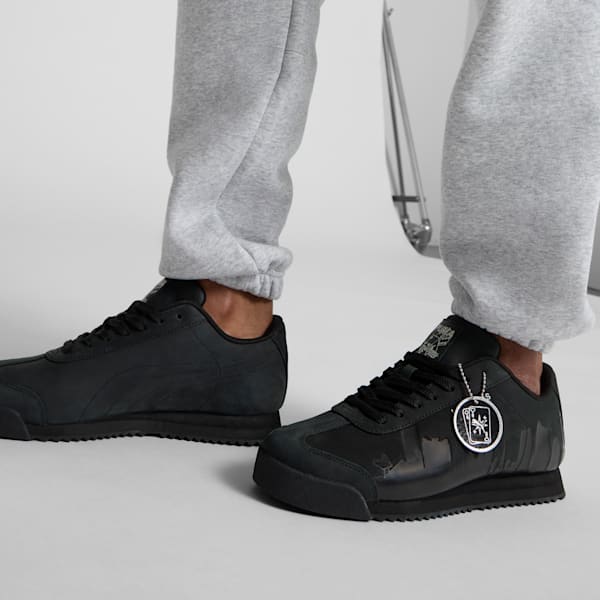 Roma Skyline Vegas Flagship Sneakers, PUMA Black-Peach Frost-Sunny Yellow, extralarge