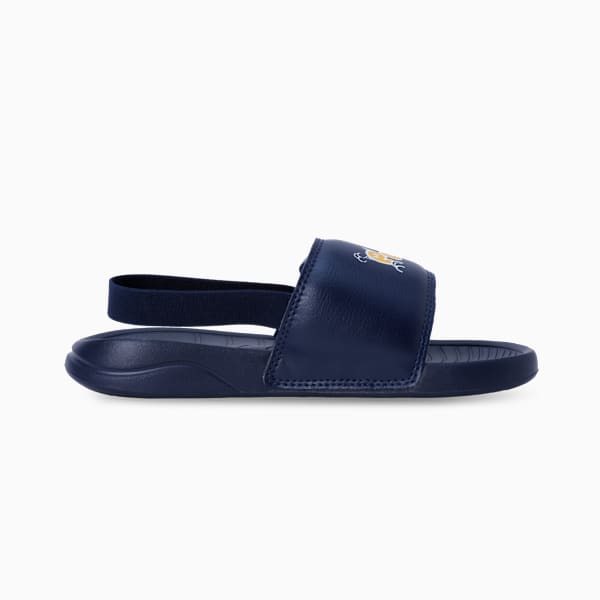 Popcat Kids Backstrap Sandals, PUMA Navy-Yellow Sizzle-PUMA White, extralarge-IND