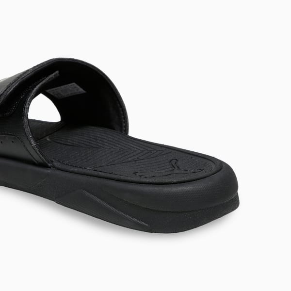 Royalcat Comfort Telestom Youth Slides, PUMA Black-Creamy Vanilla-Blue Crystal, extralarge-IND