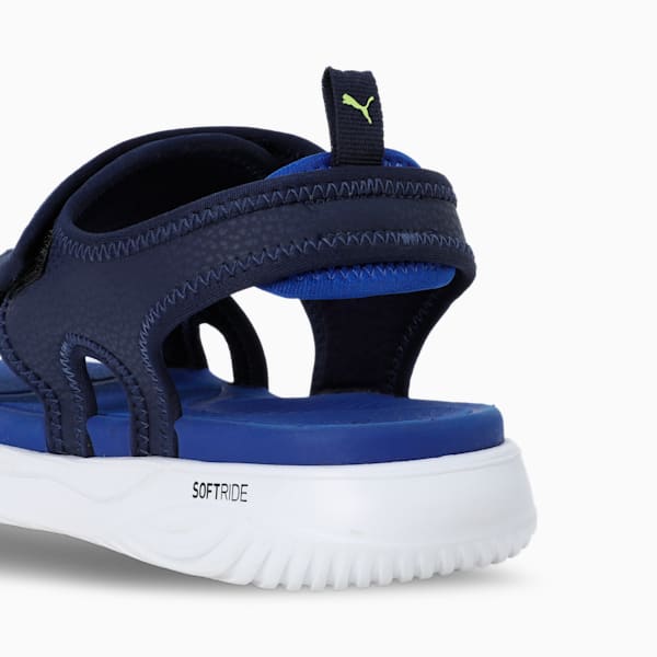 Softride Youth Backstrap Sandals, PUMA Navy-PUMA White-Vivid Blue, extralarge-IND