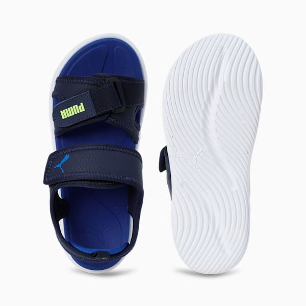 Softride Youth Backstrap Sandals, PUMA Navy-PUMA White-Vivid Blue, extralarge-IND