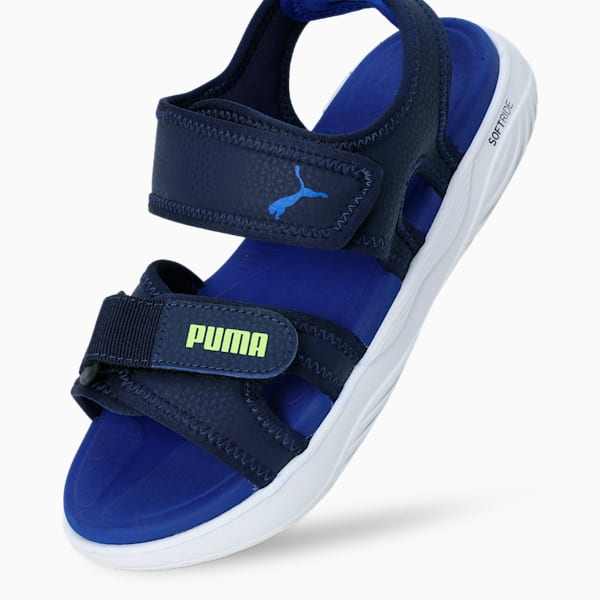 Softride Youth Backstrap Sandals, PUMA Navy-PUMA White-Vivid Blue, extralarge-IND