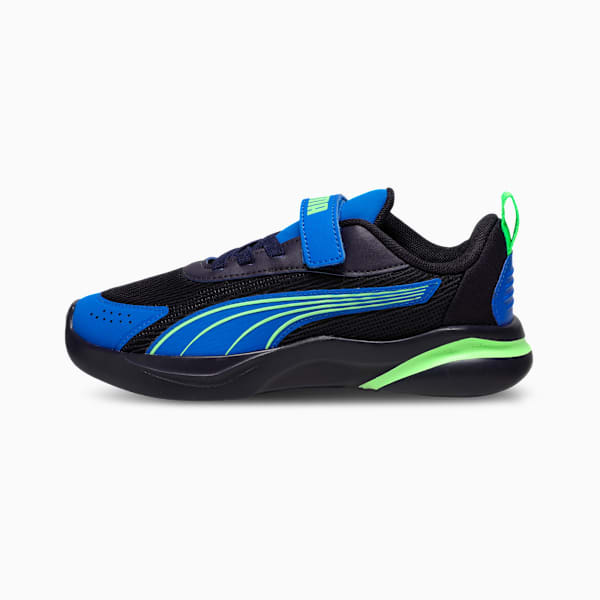 Softride Rift Rushtrack Kids' Casual Sneakers, New Navy-Green Glare-PUMA Team Royal, extralarge-IND