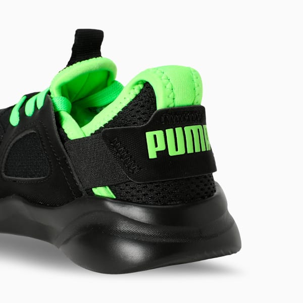 Softride Rift Swift Kicks Kids Running Shoes, PUMA Black-Green Glare, extralarge-IND