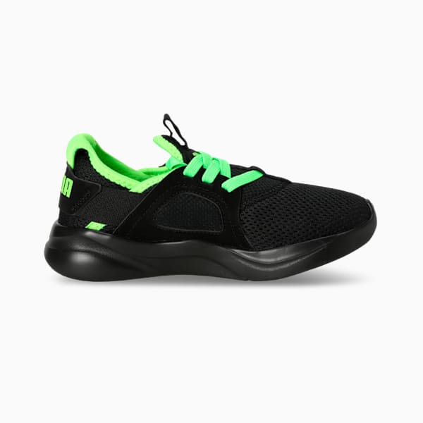 Softride Rift Swift Kicks Kids Running Shoes, PUMA Black-Green Glare, extralarge-IND