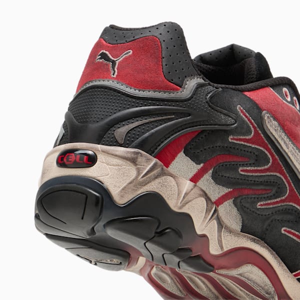 A$AP ROCKY x PUMA Inhale Distressed Sneakers, PUMA Black-Pop Red, extralarge-IND