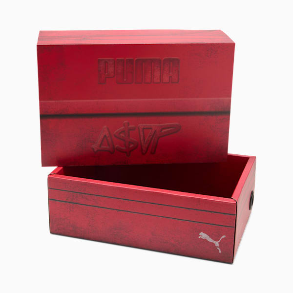PUMA X A$AP ROCKY Inhale Distressed Reflective Casual Sneakers, PUMA Black-Pop Red, extralarge-IND