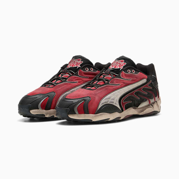 A$AP ROCKY x PUMA Inhale Distressed Sneakers, PUMA Black-Pop Red, extralarge-IND