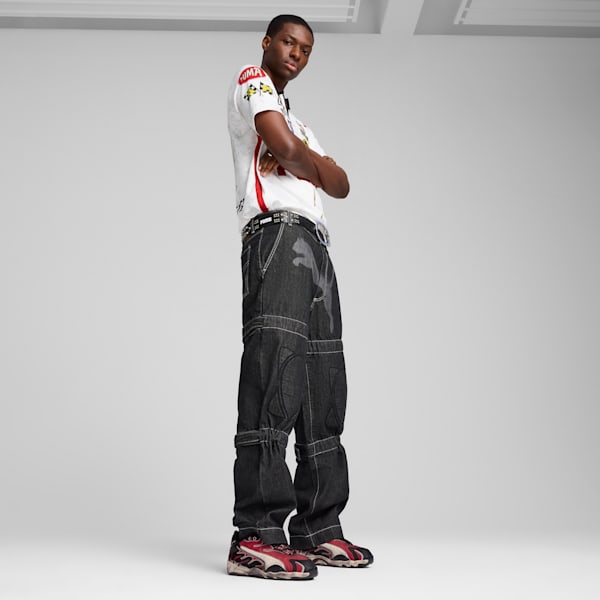 A$AP ROCKY x PUMA Inhale Distressed Sneakers, PUMA Black-Pop Red, extralarge-IND