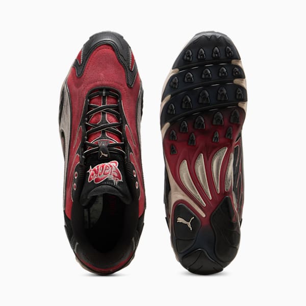 A$AP ROCKY x PUMA Inhale Distressed Sneakers, PUMA Black-Pop Red, extralarge