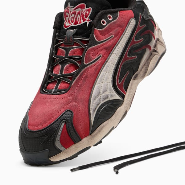 A$AP ROCKY x PUMA Inhale Distressed Sneakers, PUMA Black-Pop Red, extralarge-IND