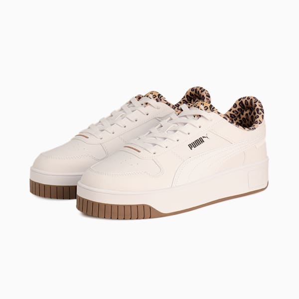 ウィメンズ キャリーナ ストリート レオ 2 スニーカー, PUMA White-PUMA White-PUMA Black, extralarge-JPN