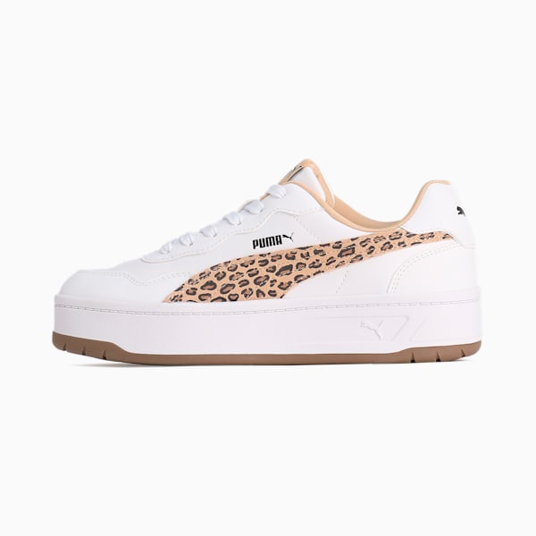 ウィメンズ コート ラリー SKYE レオ スニーカー, PUMA White-Light Sand, extralarge-JPN