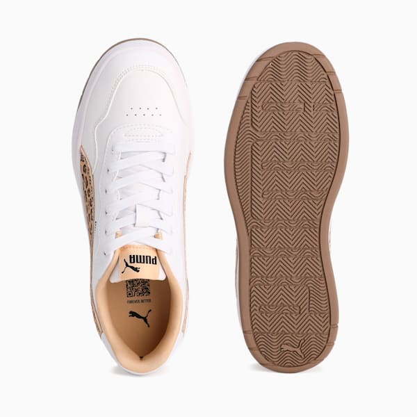 ウィメンズ コート ラリー SKYE レオ スニーカー, PUMA White-Light Sand, extralarge-JPN
