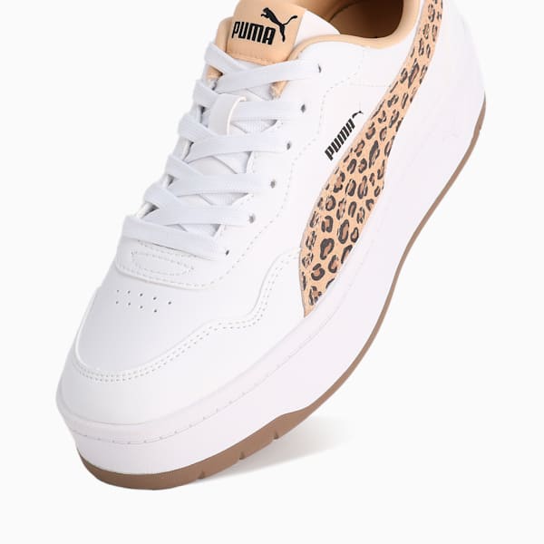 ウィメンズ コート ラリー SKYE レオ スニーカー, PUMA White-Light Sand, extralarge-JPN