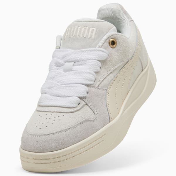 Tenis Park Luna para mujer, PUMA White-Alpine Snow-Feather Gray, extralarge