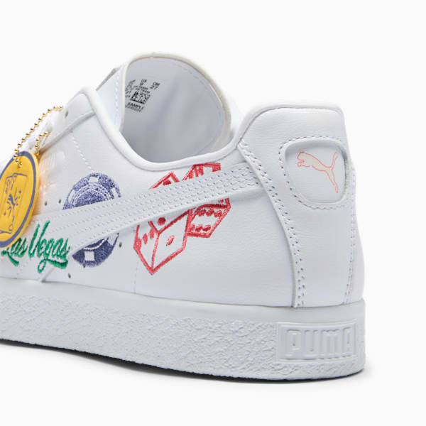 Tenis Clyde EMBD Vegas Flagship, PUMA White-Archive Green-Sunny Yellow, extralarge