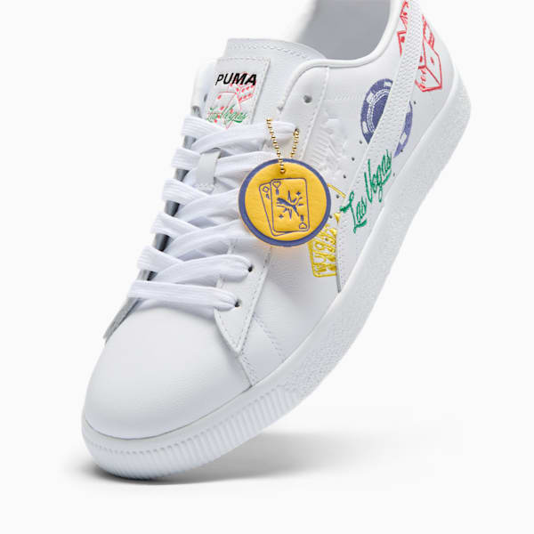 Tenis Clyde EMBD Vegas Flagship, PUMA White-Archive Green-Sunny Yellow, extralarge