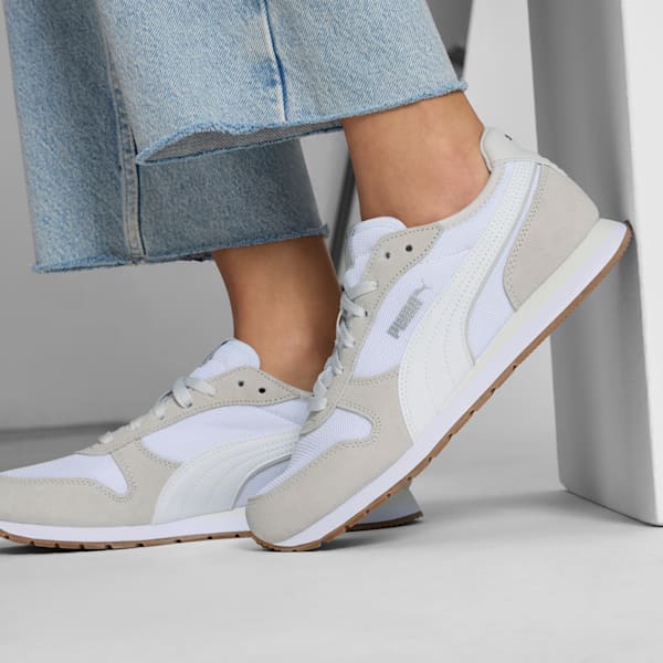 Tenis para mujer ST MILER, PUMA White-Feather Gray-PUMA Silver, extralarge