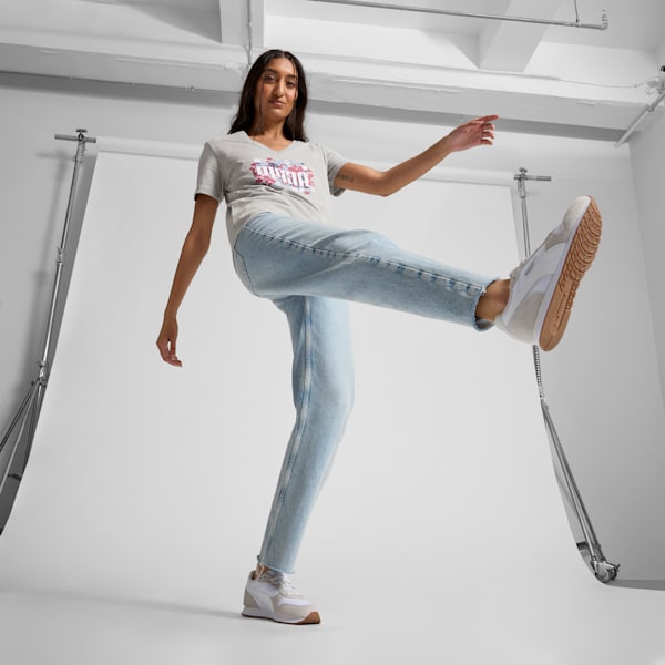 Tenis para mujer ST MILER, PUMA White-Feather Gray-PUMA Silver, extralarge
