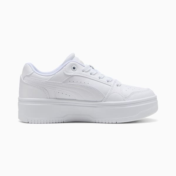 Rebound Femme Low Sneakers Women, PUMA White-Vapor Gray, extralarge-GBR