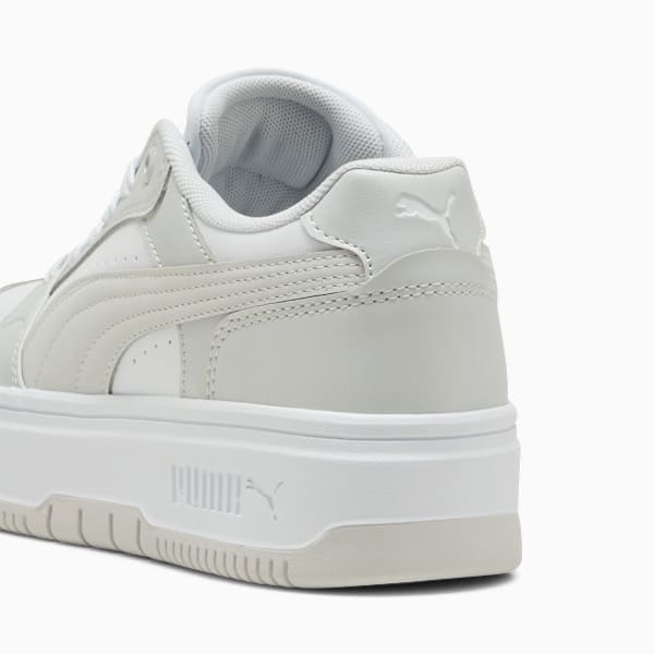 Rebound Femme Low Sneakers Women, PUMA White-Feather Gray, extralarge-GBR