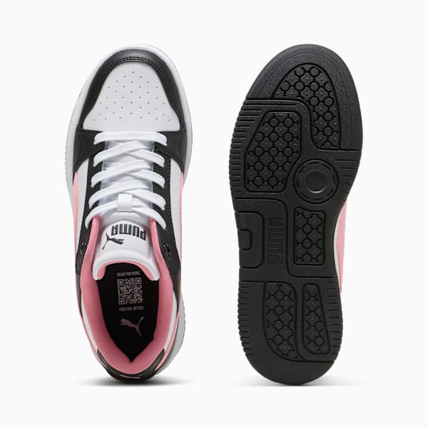 Rebound Femme Low Sneakers Women, PUMA White-Pinkscape-PUMA Black, extralarge-GBR