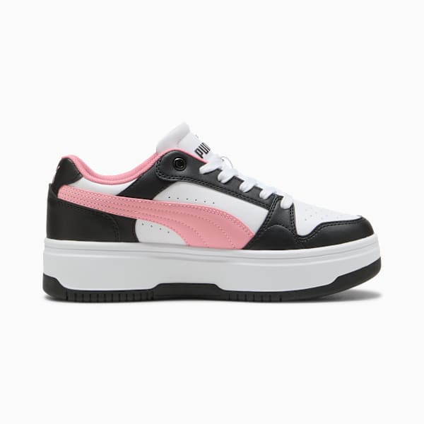 Rebound Femme Low Sneakers Women, PUMA White-Pinkscape-PUMA Black, extralarge-GBR