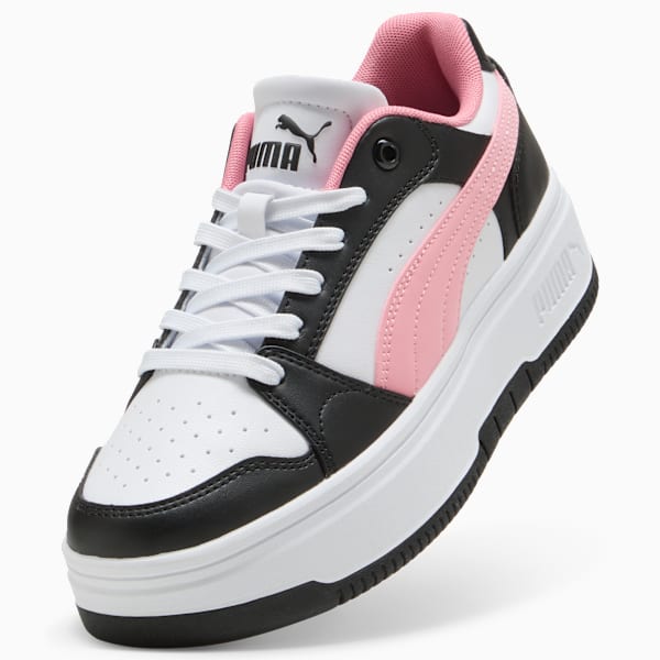 Rebound Femme Low Sneakers Women, PUMA White-Pinkscape-PUMA Black, extralarge-GBR