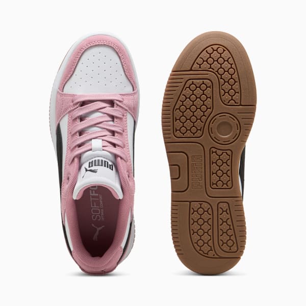 Rebound Femme Low SD Femme, PUMA White-PUMA Black-Poised Pink, extralarge