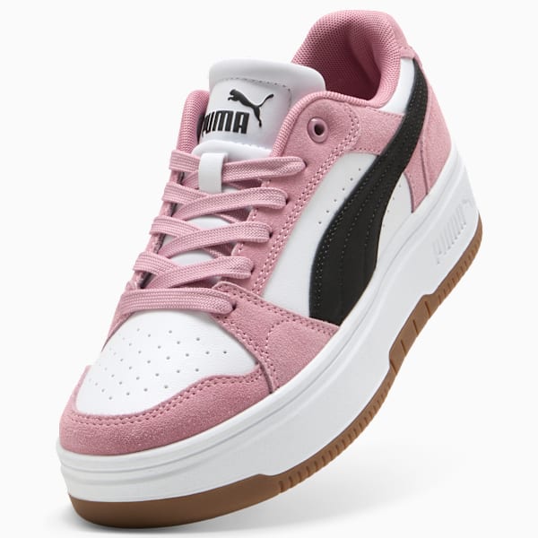 Rebound Femme Low SD Femme, PUMA White-PUMA Black-Poised Pink, extralarge