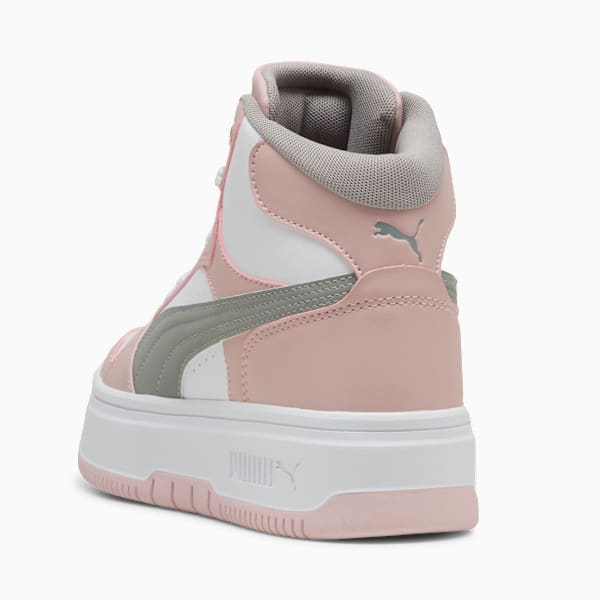 Rebound Femme Mid Women, PUMA White-Gray Echo-Mauve Mist, extralarge