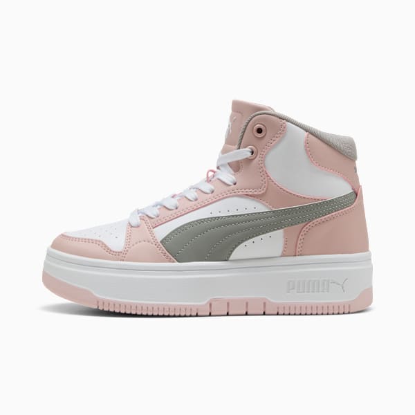 Rebound Femme Mid Women, PUMA White-Gray Echo-Mauve Mist, extralarge