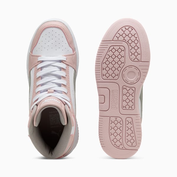 Rebound Femme Mid Women, PUMA White-Gray Echo-Mauve Mist, extralarge